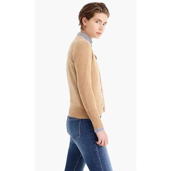 NWOT J.Crew Everyday cashmere cropped cardigan sweater - Picture 7 of 12